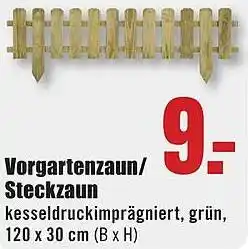 B1 Discount Baumarkt Vorgartenzaun/ Steckzaun Angebot