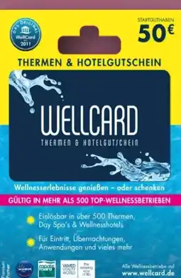 Aldi Süd Geschenkkarte WellCard Angebot