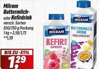 Simmel Milram Buttermilch- oder Kefirdrink Angebot