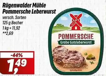 Simmel Rügenwalder Mühle Pommersche Leberwurst Angebot