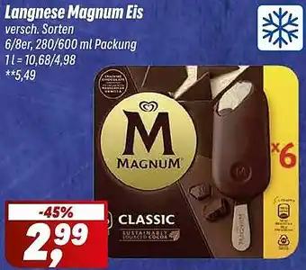 Simmel Langnese Magnum Eis Angebot