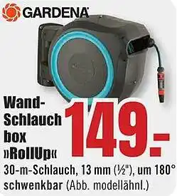 B1 Discount Baumarkt GARDENA Wand Schlauchbox RollUp Angebot