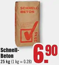 B1 Discount Baumarkt Schnell-Beton Angebot