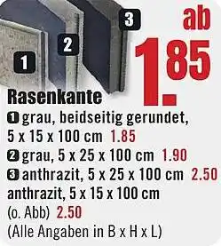 B1 Discount Baumarkt Rasenkante Angebot
