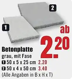 B1 Discount Baumarkt Betonplatte Angebot
