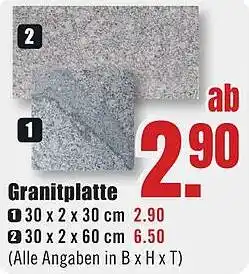 B1 Discount Baumarkt Granitplatte Angebot