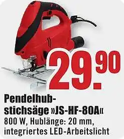 B1 Discount Baumarkt Pendelhubstichsäge JS-HF-80A Angebot