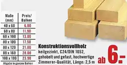 B1 Discount Baumarkt Konstruktionsvollholz Angebot