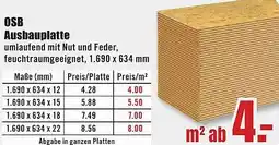 B1 Discount Baumarkt OSB Ausbauplatte Angebot