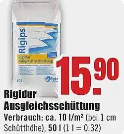B1 Discount Baumarkt Rigidur Ausgleichsschüttung Angebot