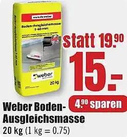 B1 Discount Baumarkt Weber Boden Ausgleichsmasse Angebot