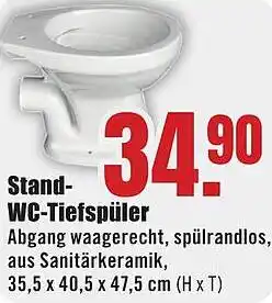 B1 Discount Baumarkt Stand WC-Tiefspüler Angebot