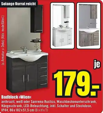 B1 Discount Baumarkt Badblock Wien Angebot