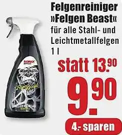 B1 Discount Baumarkt SONAX Felgenreiniger Felgen Beast Angebot