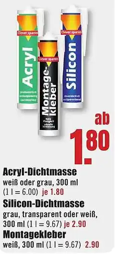 B1 Discount Baumarkt Acryl-Dichtmasse Angebot