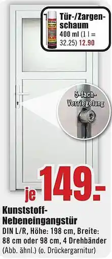 B1 Discount Baumarkt Kunststoff Nebeneingangstür Angebot