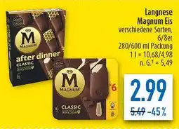 diska Langnese Magnum Eis Angebot