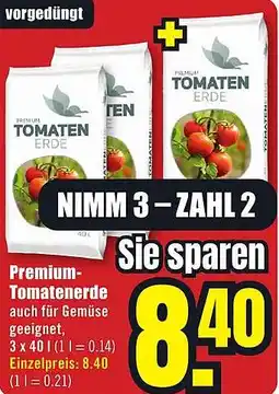 B1 Discount Baumarkt Premium Tomatenerde Angebot