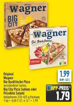 diska Original Wagner Die Backfrische Pizza, Big City Pizza Sydney oder Piccolinis Salami Angebot