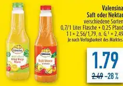 diska Valensina Saft oder Nektar Angebot