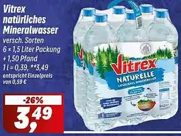 Simmel Vitrex natürliches Mineralwasser Angebot