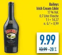 diska Baileys Irish Cream Likör 17% Vol. Angebot