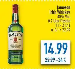 diska Jameson Irish Whiskey 40% Vol. Angebot