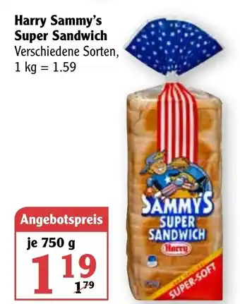 Globus Harry Sammy's Super Sandwich 750g Angebot