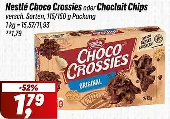 Simmel Nestlé Choco Crossies oder Choclait Chips Angebot