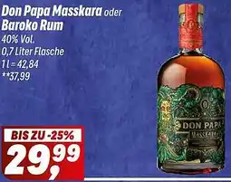 Simmel Don Papa Masskara oder Baroko Rum Angebot
