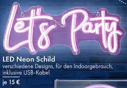 TEDi LED Neon Schild Angebot