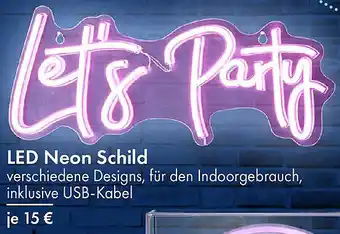 TEDi LED Neon Schild Angebot