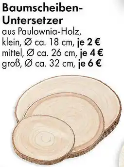 TEDi Baumscheiben Untersetzer Angebot