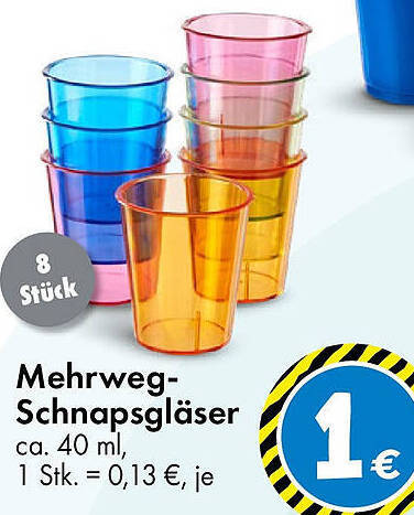 Mehrweg Schnapsgläser Angebot bei TEDi