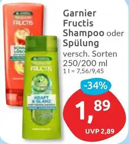 Budni Garnier Fructis Shampoo oder Spülung Angebot