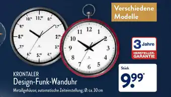 Aldi Nord Krontaler Design-Funk-Wanduhr Angebot