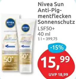 Budni Nivea Sun Anti-Pigmentflecken Sonnenschutz Angebot
