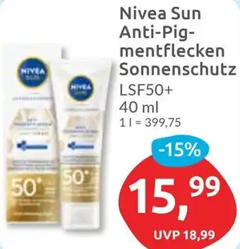 Budni Nivea Sun Anti-Pigmentflecken Sonnenschutz Angebot