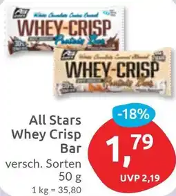 Budni All Stars Whey Crisp Bar Angebot