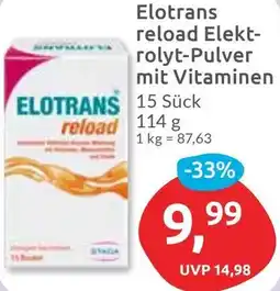 Budni Elotrans reload Elektrolyt-Pulver mit Vitaminen Angebot
