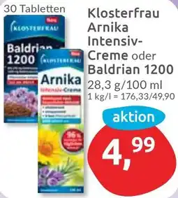 Budni Klosterfrau Arnika Intensiv Creme oder Baldrian 1200 Angebot