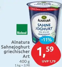 Budni Alnatura Sahnejoghurt griechischer Art Angebot