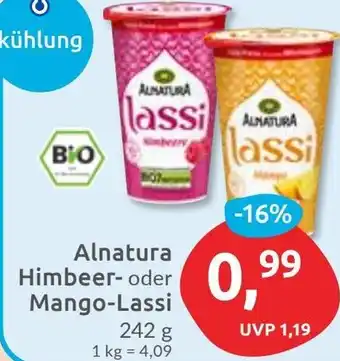 Budni Alnatura Himbeer oder Mango-Lassi Angebot