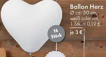 TEDi Ballon Herz Angebot