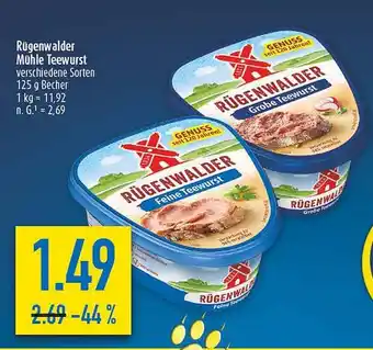 diska Rügenwalder Mühle Teewurst Angebot