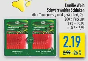 diska Familie Wein Schwarzwälder Schinken Angebot