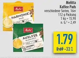 diska Melitta Kaffee Pads Angebot
