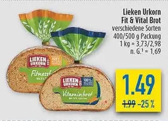 diska Lieken Urkorn Fit & Vital Brot Angebot