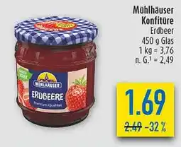 diska Mühlhäuser Konfitüre Erdbeer Angebot
