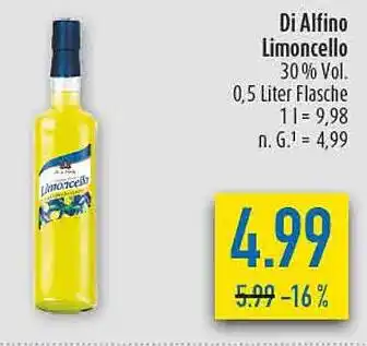 diska Di Alfino Limoncello 30% Vol. Angebot